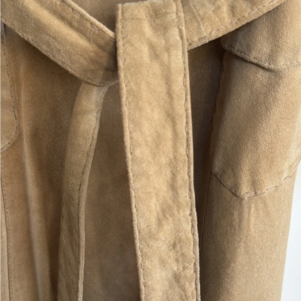 Tan Women's Jacket with Belt - Picture 3 of 6